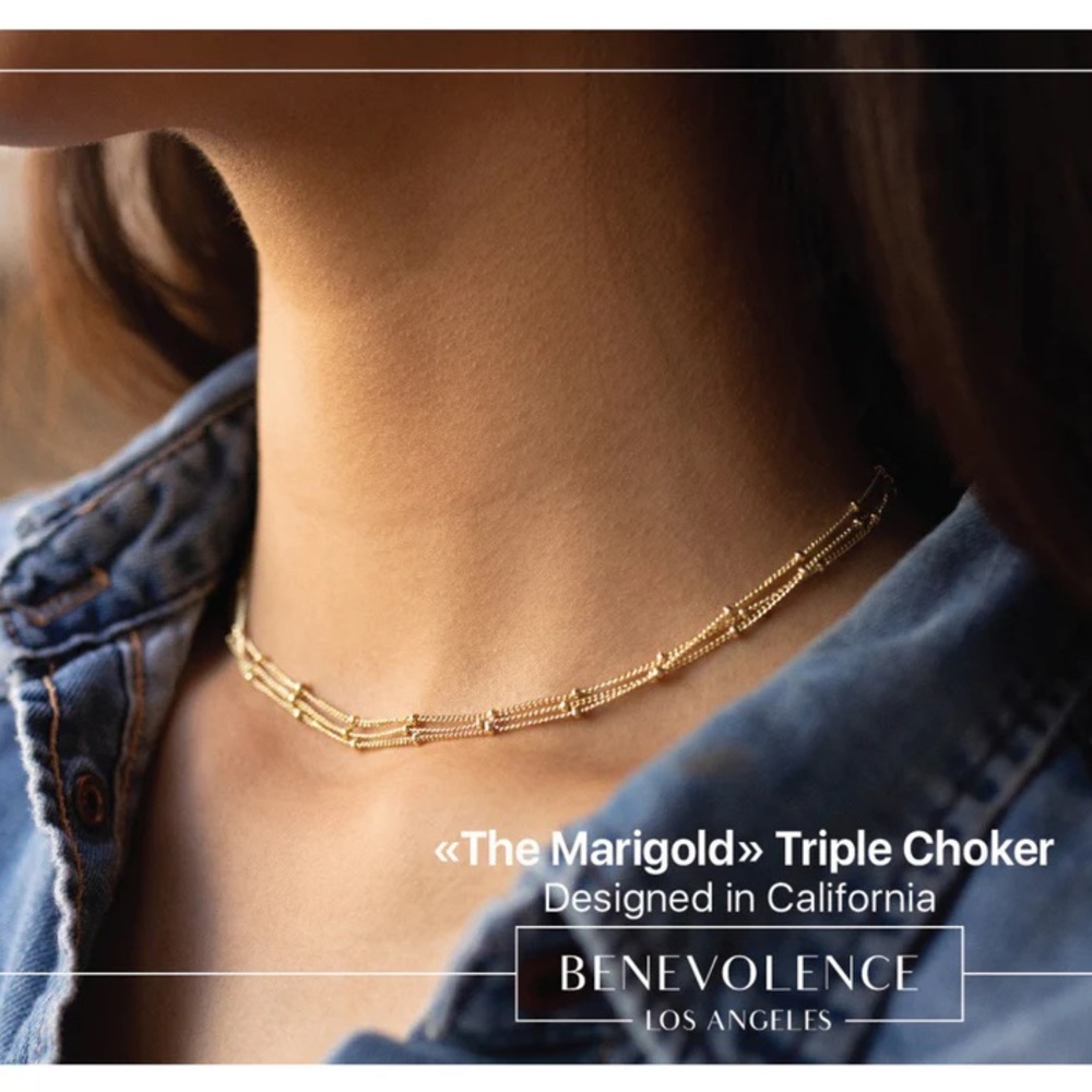 14k Gold Plated Choker